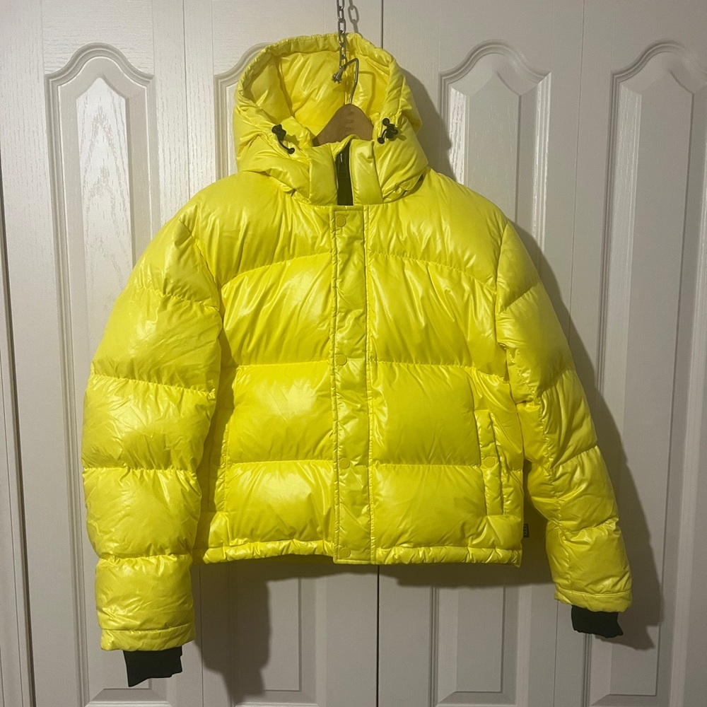 Aritzia Yellow Puffer Jacket